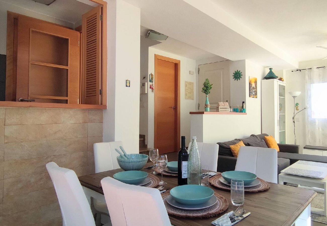 Casa adosada en Peñiscola - Tabarca - Chalet con jardín y piscina comunitaria 