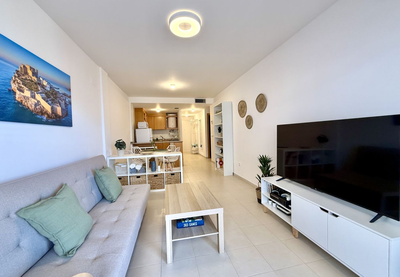 Apartamento en Peñiscola - La Tortuga - Piscina, Terraza y Sierra de Irta