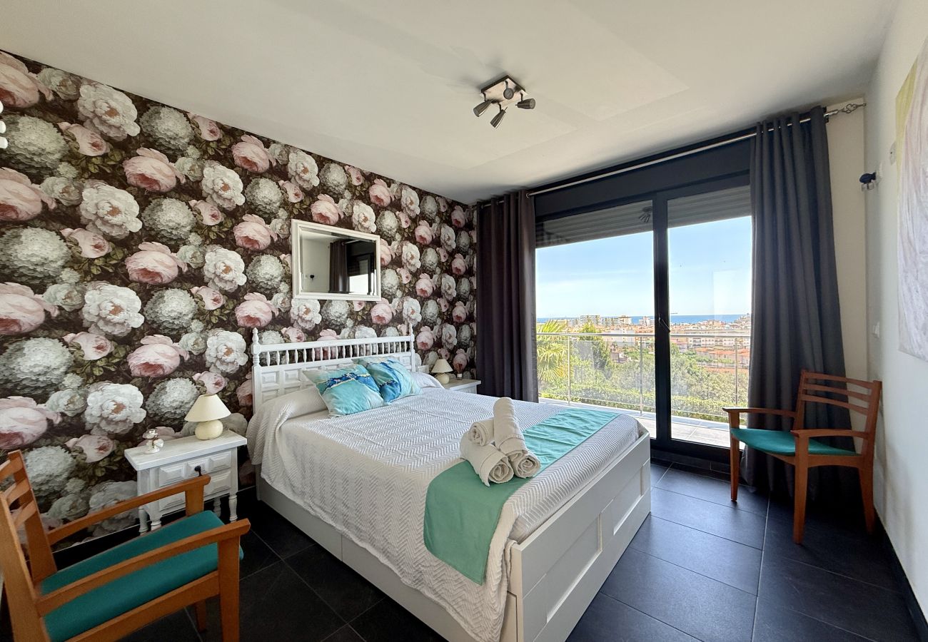 Villa à Peñiscola - Villa Canestel - Piscine privée avec vue sur la mer et le château